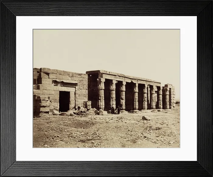 Framed Print : Qurna, Mortuary Temple of Seti I. Luxor, West Bank (Thebes), between 1860 and 1903. Creator: Antonio Beato Framed Print : Qurna, Mortuary Temple of Seti I. Luxor, West Bank (Thebes), between 1860 and 1903. Creator: Antonio Beato