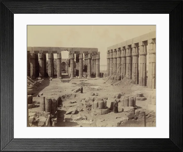 Framed Print : Inside First Court, Temple of Luxor, Looking South. Luxor, East Bank. between 1860 and 1903. Creator: Antonio Beato Framed Print : Inside First Court, Temple of Luxor, Looking South. Luxor, East Bank. between 1860 and 1903. Creator: Antonio Beato
