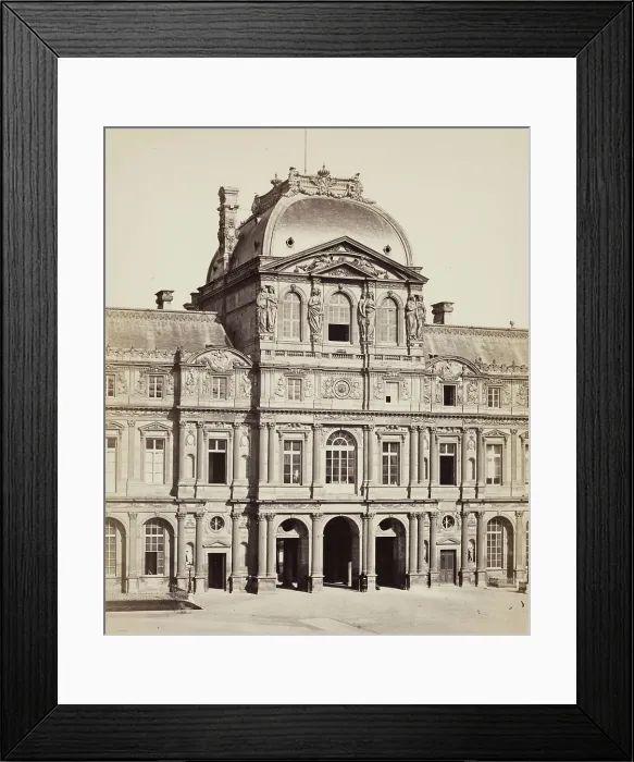Framed Print : Clock Tower, the Louvre, Paris, between 1860 and 1870. Creator: Edouard Baldus Framed Print : Clock Tower, the Louvre, Paris, between 1860 and 1870. Creator: Edouard Baldus