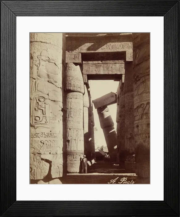 Framed Print : Hypostyle Hall of the Temple of Karnak. Luxor, East Bank, between 1860 and 1903. Creator: Antonio Beato Framed Print : Hypostyle Hall of the Temple of Karnak. Luxor, East Bank, between 1860 and 1903. Creator: Antonio Beato