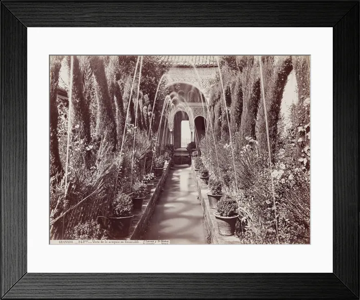 Framed Print : View of the Canal, Granada, between 1850 and 1892. Creator: Juan Laurent Framed Print : View of the Canal, Granada, between 1850 and 1892. Creator: Juan Laurent