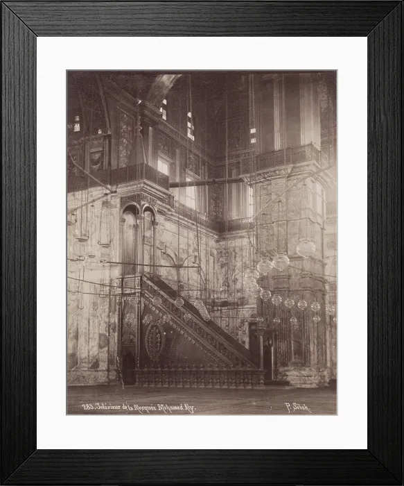 Framed Print : Interior of the Mosque of Mohammed Ali, Cairo, 19th century. Creator: Pascal Sebah Framed Print : Interior of the Mosque of Mohammed Ali, Cairo, 19th century. Creator: Pascal Sebah