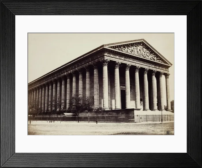 Framed Print : Church of the Madeleine, Paris, between 1860 and 1870. Creator: Edouard Baldus Framed Print : Church of the Madeleine, Paris, between 1860 and 1870. Creator: Edouard Baldus