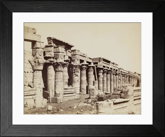 Framed Print : Colonade of the Temple of Isis on the Island of Philae, between 1860 and 1903. Creator: Antonio Beato Framed Print : Colonade of the Temple of Isis on the Island of Philae, between 1860 and 1903. Creator: Antonio Beato
