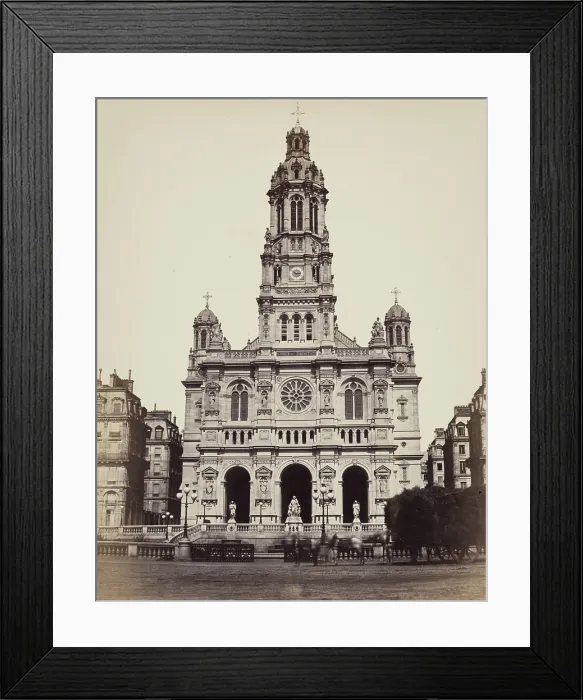 Framed Print : Trinity Church, Paris, between 1860 and 1870. Creator: Edouard Baldus Framed Print : Trinity Church, Paris, between 1860 and 1870. Creator: Edouard Baldus