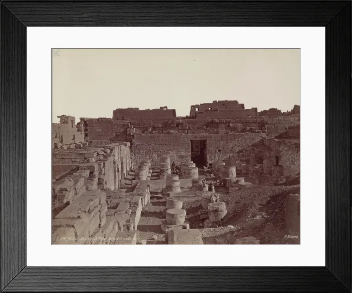Framed Print : Madinet Habu, Hypostyle Hall of Mortuary Temple of of Ramesses III. Luxor, We, late 19th century. Creator: Henri Bechard Framed Print : Madinet Habu, Hypostyle Hall of Mortuary Temple of of Ramesses III. Luxor, We, late 19th century. Creator: Henri Bechard