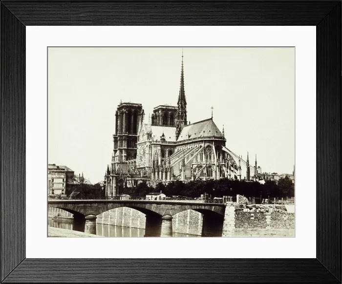Framed Print : Notre Dame, Paris, between 1860 and 1870. Creator: Edouard Baldus Framed Print : Notre Dame, Paris, between 1860 and 1870. Creator: Edouard Baldus