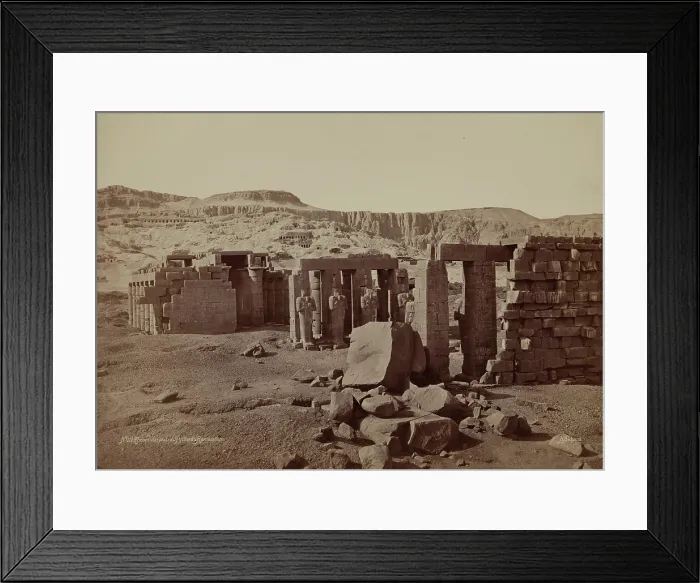 Framed Print : General View of the Ramesseum. Luxor, West Bank (Thebes), late 19th century. Creator: Henri Bechard