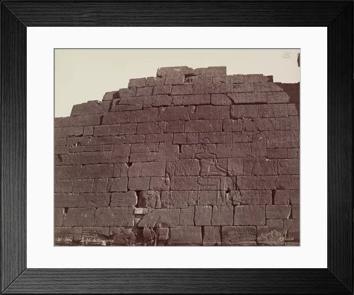 Framed Print : Back of the First Pylon of the Ramesseum. Luxor, West Bank, late 19th century. Creator: Henri Bechard Framed Print : Back of the First Pylon of the Ramesseum. Luxor, West Bank, late 19th century. Creator: Henri Bechard