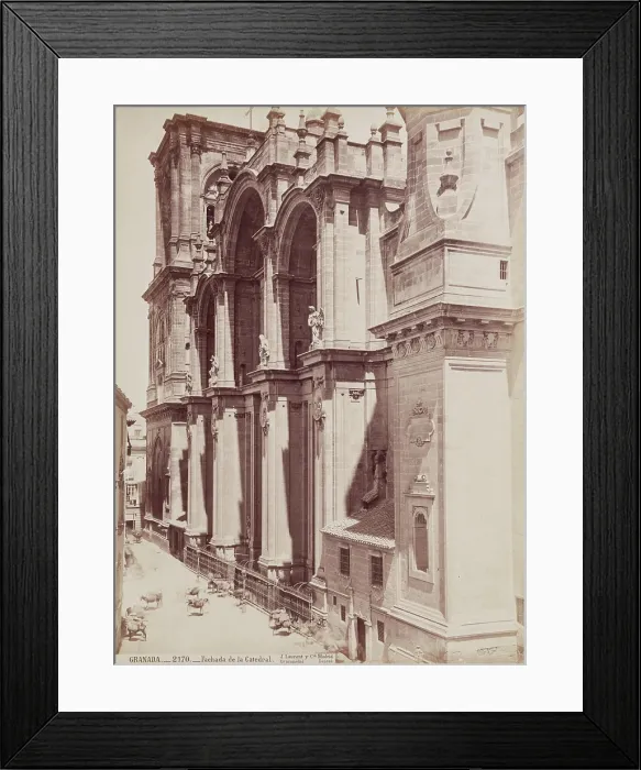 Framed Print : Facade of the Cathedral, Granada, between 1875 and 1892. Creator: Juan Laurent Framed Print : Facade of the Cathedral, Granada, between 1875 and 1892. Creator: Juan Laurent