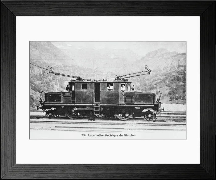 Framed Print : Locomotive electrique du Simplon. Creator: Unknown Framed Print : Locomotive electrique du Simplon. Creator: Unknown