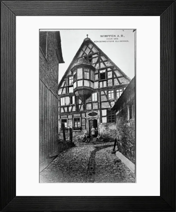Framed Print : Wimpfen A.B. Haus Des Burgermeisters Ellsesser. Creator: Unknown Framed Print : Wimpfen A.B. Haus Des Burgermeisters Ellsesser. Creator: Unknown
