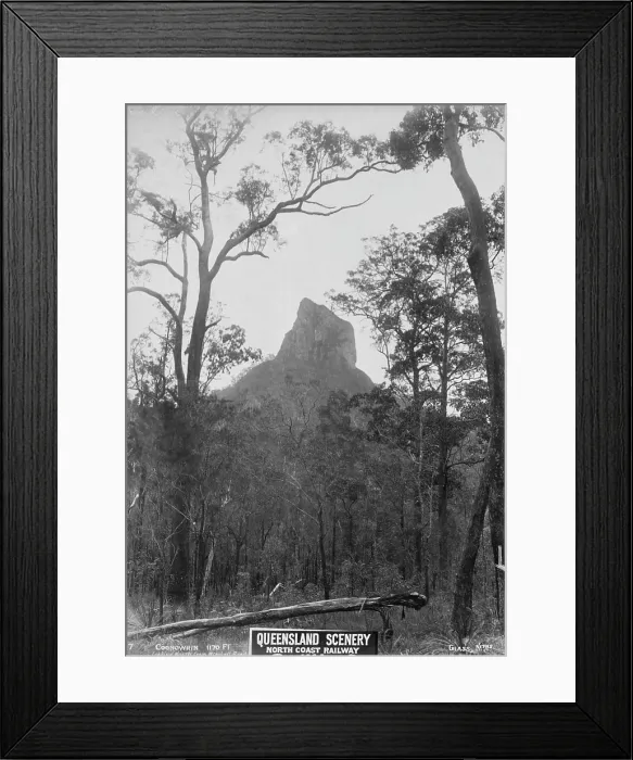 Framed Print : Glasshouse Mountains, Coonowrin, 1894. Creator: Unknown Framed Print : Glasshouse Mountains, Coonowrin, 1894. Creator: Unknown