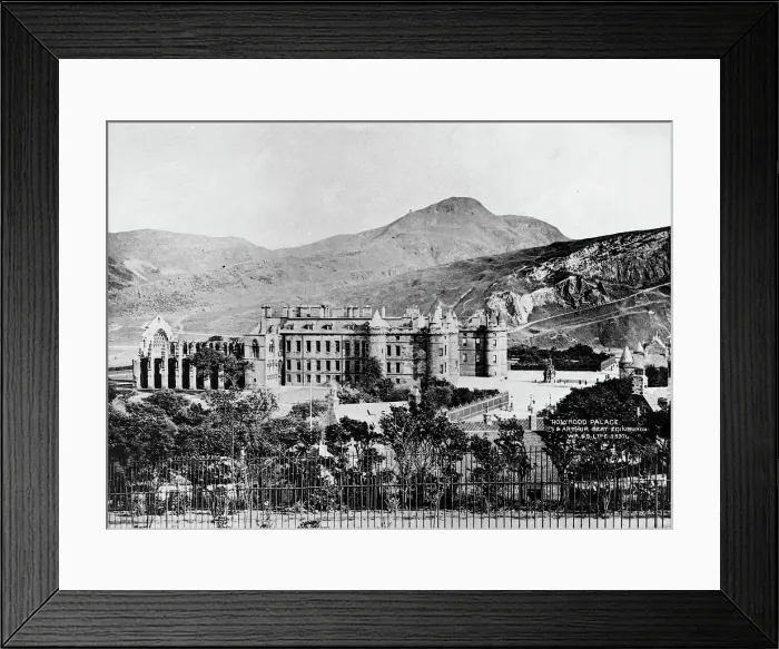 Framed Print : Holyrood Palace and Arthur's Seat and Holyrood Abbey, Edinburgh, 1900. Creator: Unknown. Holyrood Palace and Arthur's Seat and Holyrood Abbey, Edinburgh, 1900 Framed Print : Holyrood Palace and Arthur's Seat and Holyrood Abbey, Edinburgh, 1900. Creator: Unknown. Holyrood Palace and Arthur's Seat and Holyrood Abbey, Edinburgh, 1900