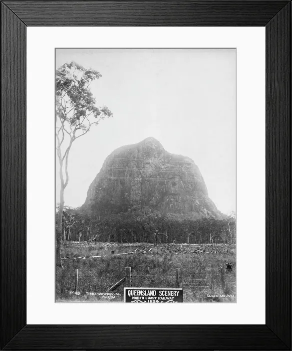 Framed Print : Glasshouse Mountains, Tibberoowuccum, 1894. Creator: Unknown Framed Print : Glasshouse Mountains, Tibberoowuccum, 1894. Creator: Unknown