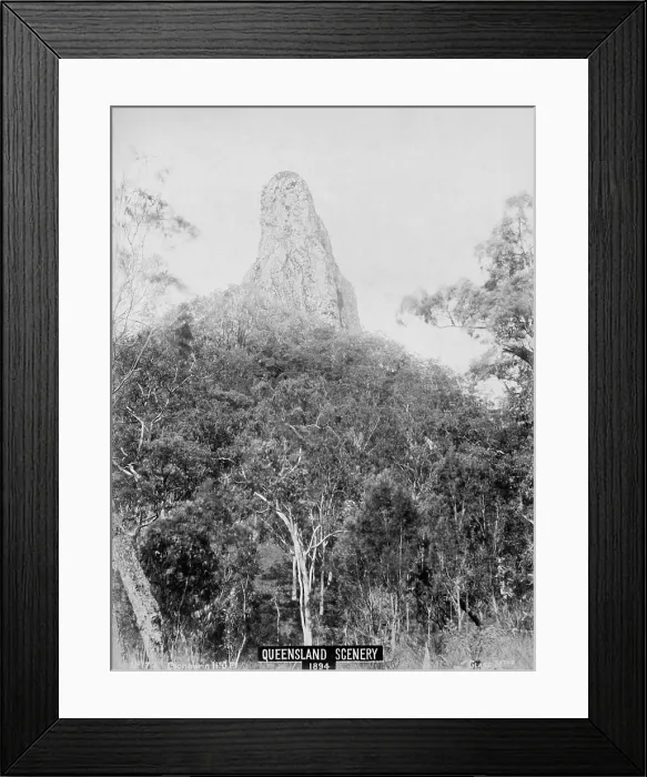 Framed Print : Glasshouse Mountains, Coonowrin 2, 1894. Creator: Unknown Framed Print : Glasshouse Mountains, Coonowrin 2, 1894. Creator: Unknown
