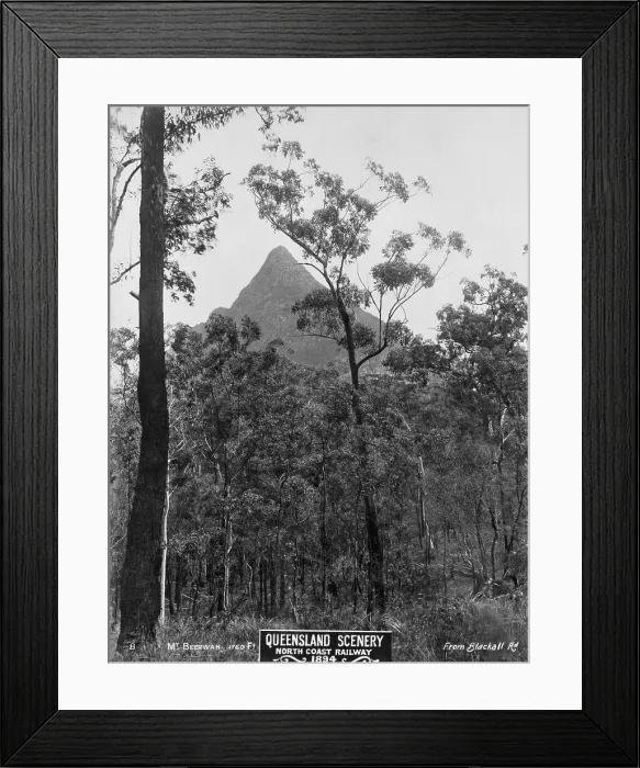 Framed Print : Glasshouse Mountains, Mount Beerwah, 1894. Creator: Unknown Framed Print : Glasshouse Mountains, Mount Beerwah, 1894. Creator: Unknown