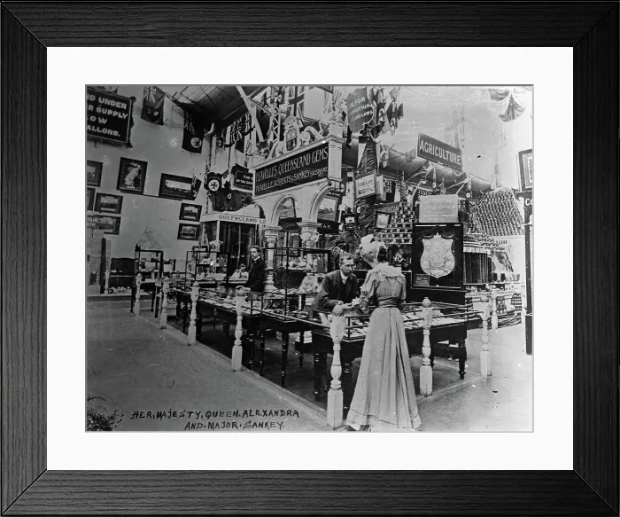 Framed Print : Queen Alexandra and Major Sankey at Franco-British Exhibition, London, 1908. Creator: Unknown Framed Print : Queen Alexandra and Major Sankey at Franco-British Exhibition, London, 1908. Creator: Unknown