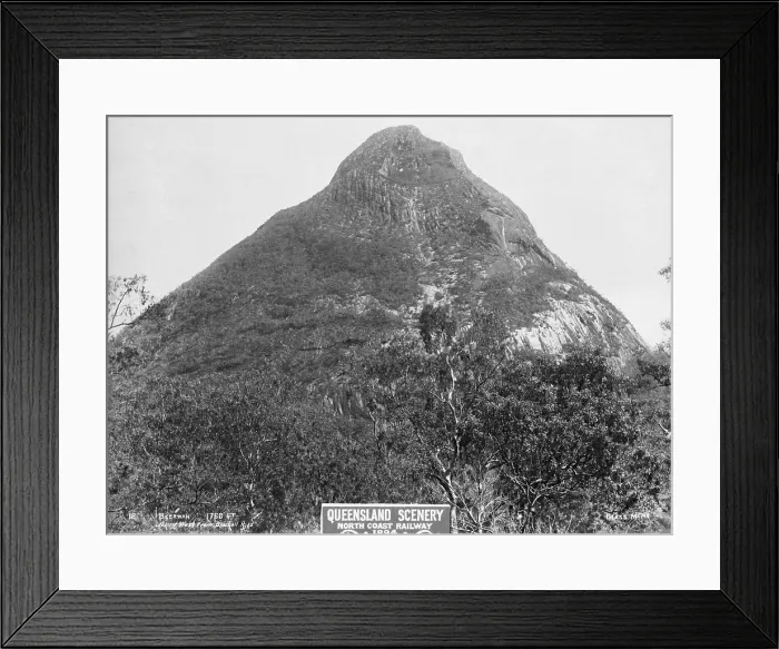 Framed Print : Glasshouse Mountains, Beerwah, 1894. Creator: Unknown Framed Print : Glasshouse Mountains, Beerwah, 1894. Creator: Unknown