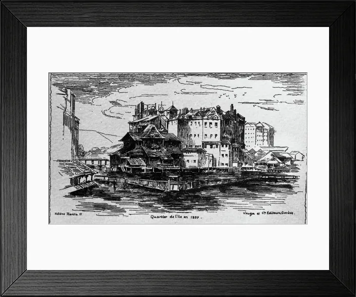 Framed Print : Quarter de lile en 1897 - Helen Hantz - Vouge et Cie Editeurs, Geneve. Creator: Helen Hantz Framed Print : Quarter de lile en 1897 - Helen Hantz - Vouge et Cie Editeurs, Geneve. Creator: Helen Hantz