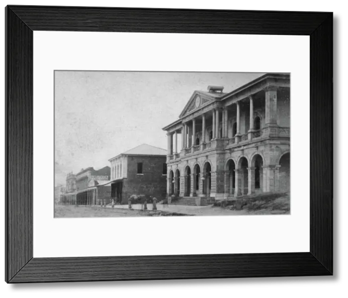 Framed Print : First Post Office and Savings Bank, Queen Street, Brisbane, Queensland, 1872. Creator: Unknown