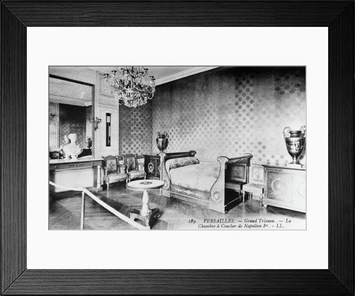 Framed Print : The Grand Trianon, Napoleon's bed room, 1900. Creator: Unknown. The Grand Trianon, Napoleon's bed room, 1900. Creator: Unknown Framed Print : The Grand Trianon, Napoleon's bed room, 1900. Creator: Unknown. The Grand Trianon, Napoleon's bed room, 1900. Creator: Unknown