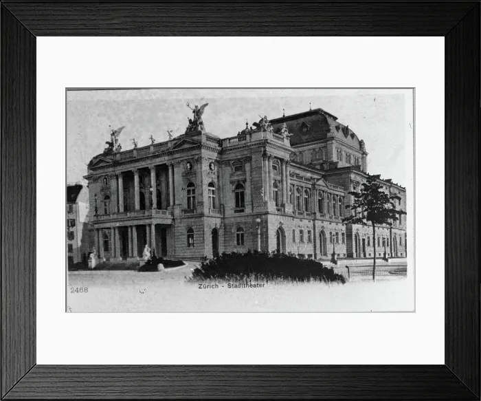Framed Print : Zurich - Stadttheater (Opera House), 1900. Creator: Unknown Framed Print : Zurich - Stadttheater (Opera House), 1900. Creator: Unknown