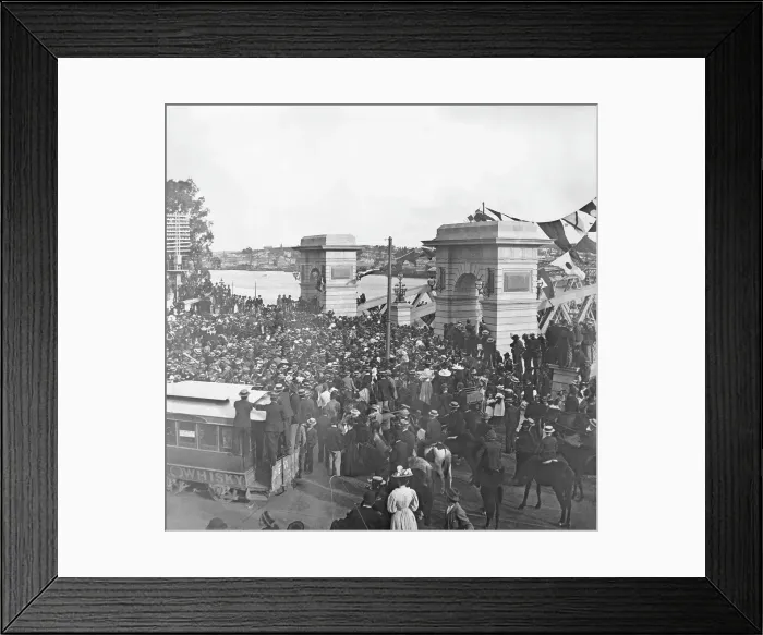 Framed Print : Opening of the second permanent Victoria Bridge over the Brisbane River, 22 June 1897. Creator: Unknown Framed Print : Opening of the second permanent Victoria Bridge over the Brisbane River, 22 June 1897. Creator: Unknown