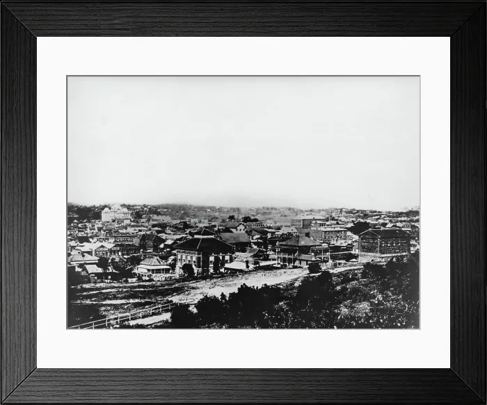 Framed Print : Servants home (School of Arts) looking down from Turbot Street, 1876. Creator: Unknown Framed Print : Servants home (School of Arts) looking down from Turbot Street, 1876. Creator: Unknown