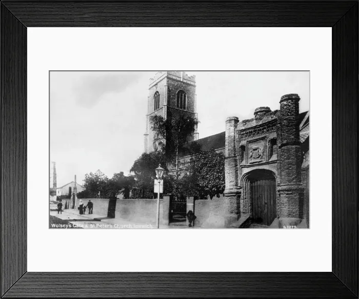 Framed Print : Wolsey's Gate & St Peter's Church, Ipswich, England. Creator: Unknown. Wolsey's Gate & St Peter's Church, Ipswich, England. Creator: Unknown Framed Print : Wolsey's Gate & St Peter's Church, Ipswich, England. Creator: Unknown. Wolsey's Gate & St Peter's Church, Ipswich, England. Creator: Unknown