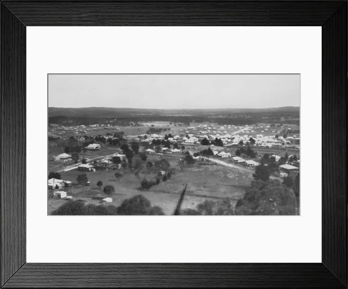Framed Print : The township of Stanthorpe, Queensland from Mt Marlay, 1920. Creator: Jack Bain Framed Print : The township of Stanthorpe, Queensland from Mt Marlay, 1920. Creator: Jack Bain