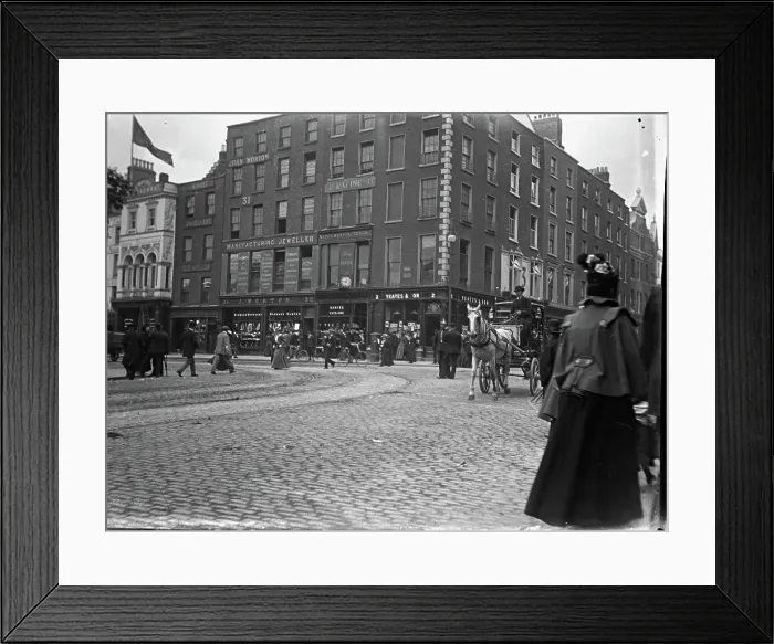 Framed Print : Racine Watch and clock makers building established 1833 (Ireland), 1895 Framed Print : Racine Watch and clock makers building established 1833 (Ireland), 1895