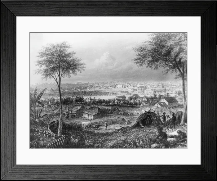 Framed Print : Brisbane view from South Brisbane, taken from Stephen's Hill, 1873. Creator: JC Armytage. Brisbane view from South Brisbane, taken from Stephen's Hill, 1873 Framed Print : Brisbane view from South Brisbane, taken from Stephen's Hill, 1873. Creator: JC Armytage. Brisbane view from South Brisbane, taken from Stephen's Hill, 1873