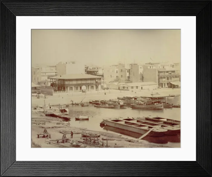 Framed Print : Port Said, Egypt, 1880. Creator: Hippolyte Arnoux Framed Print : Port Said, Egypt, 1880. Creator: Hippolyte Arnoux
