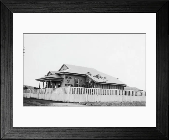 Framed Print : Bank of Australasia, Richmond, Queensland, 1935. Creator: Jack Bain Framed Print : Bank of Australasia, Richmond, Queensland, 1935. Creator: Jack Bain