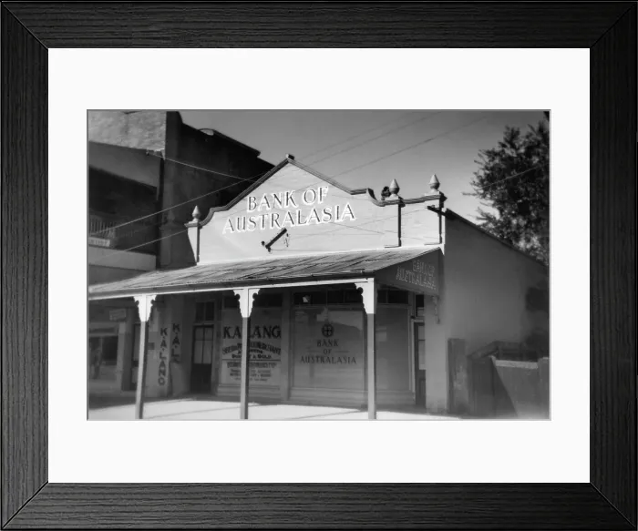 Framed Print : Bank of Australasia, Dalby, Queensland, 1950. Creator: Jack Bain Framed Print : Bank of Australasia, Dalby, Queensland, 1950. Creator: Jack Bain