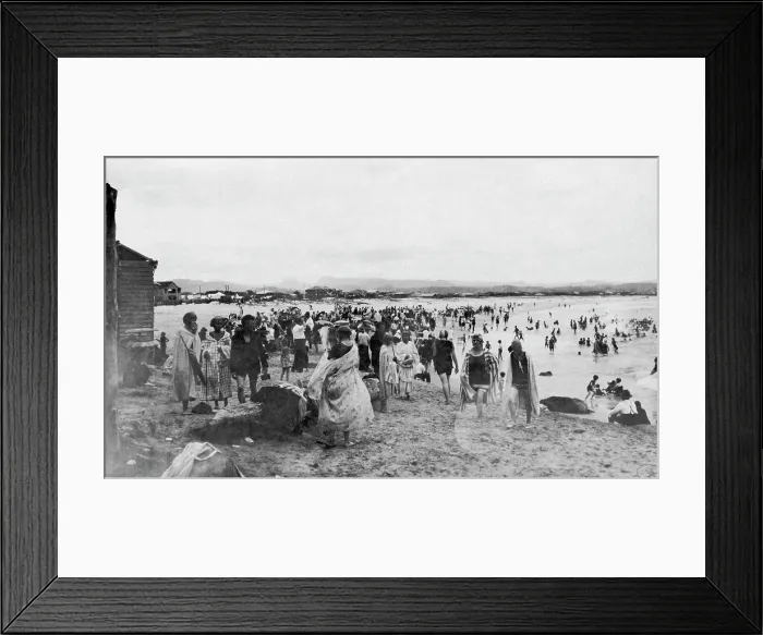 Framed Print : Kirra Beach, Gold Coast, Queensland, 1922. Creator: Jack Bain