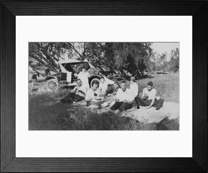 Framed Print : Camping / picnicking at Toogoolawah headwaters of the Brisbane River, 1928. Creator: Isabel Edith Doris Francis Framed Print : Camping / picnicking at Toogoolawah headwaters of the Brisbane River, 1928. Creator: Isabel Edith Doris Francis