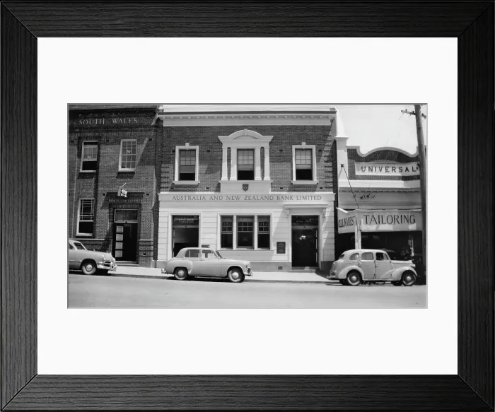 Framed Print : ANZ Bank, Formerly - Bank of Australasia, 102 Mary Street, Gympie, Queensland, 1955. Creator: Jack Bain Framed Print : ANZ Bank, Formerly - Bank of Australasia, 102 Mary Street, Gympie, Queensland, 1955. Creator: Jack Bain