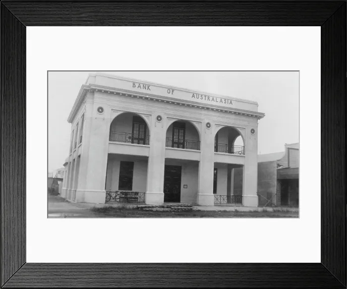 Framed Print : Bank of Australasia, Lake Street, Cairns, Queensland, 1926. Creator: Jack Bain Framed Print : Bank of Australasia, Lake Street, Cairns, Queensland, 1926. Creator: Jack Bain