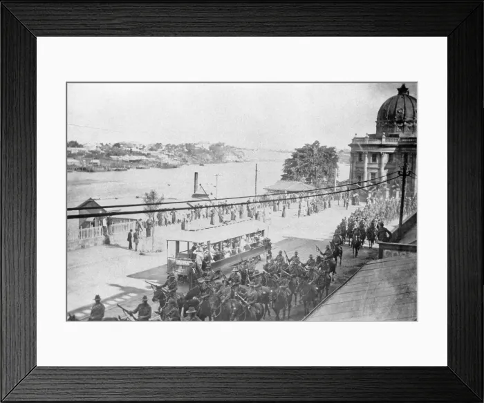 Framed Print : Return of the Light Horse, Custom's House, Brisbane, Queensland, 1919 Framed Print : Return of the Light Horse, Custom's House, Brisbane, Queensland, 1919