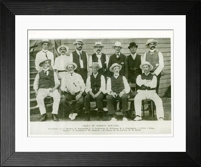Framed Print : Mosman bowlers, c1905. Creator: Unknown Framed Print : Mosman bowlers, c1905. Creator: Unknown