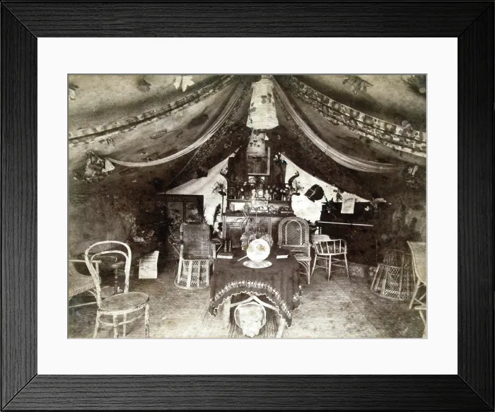 Framed Print : Camp at Balmoral, tent interior, c1890. Creator: Unknown Framed Print : Camp at Balmoral, tent interior, c1890. Creator: Unknown