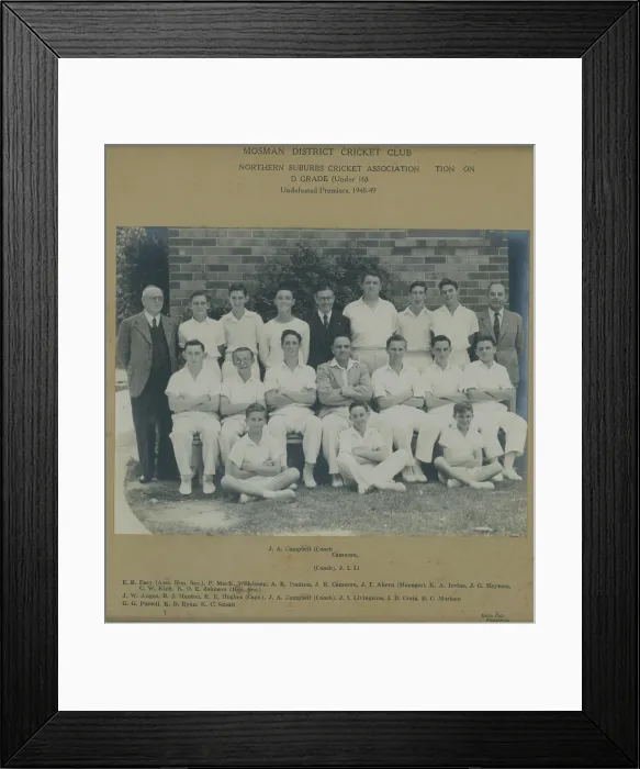 Framed Print : Mosman District Cricket Club. Creator: Unknown Framed Print : Mosman District Cricket Club. Creator: Unknown