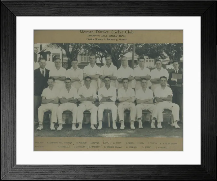 Framed Print : Mosman District Cricket Club. Creator: Unknown Framed Print : Mosman District Cricket Club. Creator: Unknown