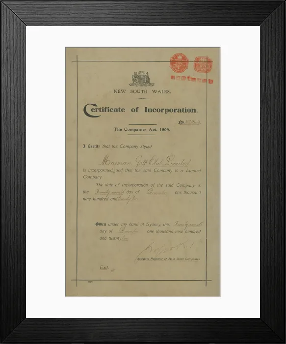 Framed Print : Mosman Golf Club. Creator: Unknown Framed Print : Mosman Golf Club. Creator: Unknown