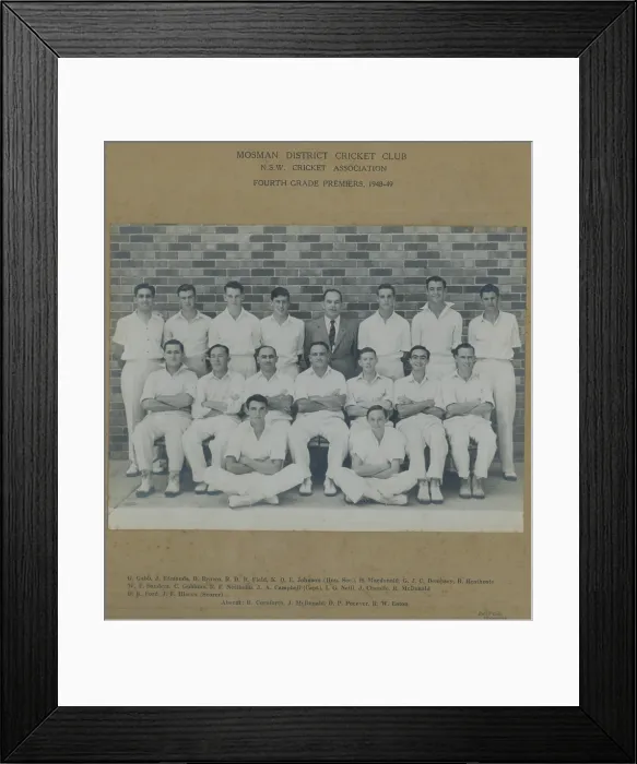 Framed Print : Mosman Dustrict Cricket Club. Creator: Unknown Framed Print : Mosman Dustrict Cricket Club. Creator: Unknown
