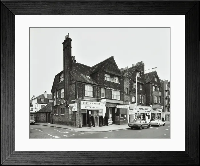 Framed Print : 412-416 Streatham High Road, Lambeth, London: by Barrow Road, 1981. Creator: Unknown Framed Print : 412-416 Streatham High Road, Lambeth, London: by Barrow Road, 1981. Creator: Unknown