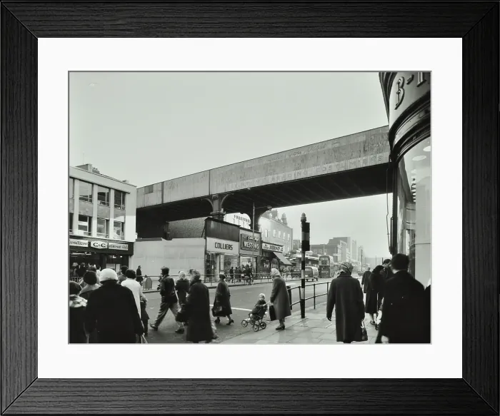 Framed Print : 419-427 Brixton Road, Lambeth, London: looking south by Atlantic Road, 1961. Creator: Unknown Framed Print : 419-427 Brixton Road, Lambeth, London: looking south by Atlantic Road, 1961. Creator: Unknown