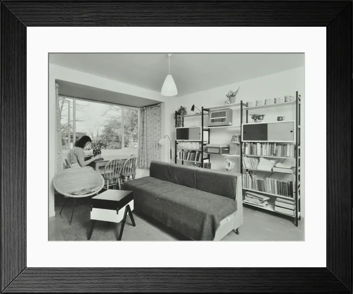 Framed Print : 6 Norley Vale, Alton Estate, Wandsworth, London: living room, 1960. Creator: Unknown Framed Print : 6 Norley Vale, Alton Estate, Wandsworth, London: living room, 1960. Creator: Unknown